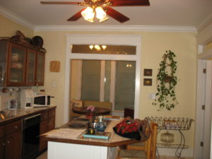 The Kitchen Before the project with the view of the breakfast nook area